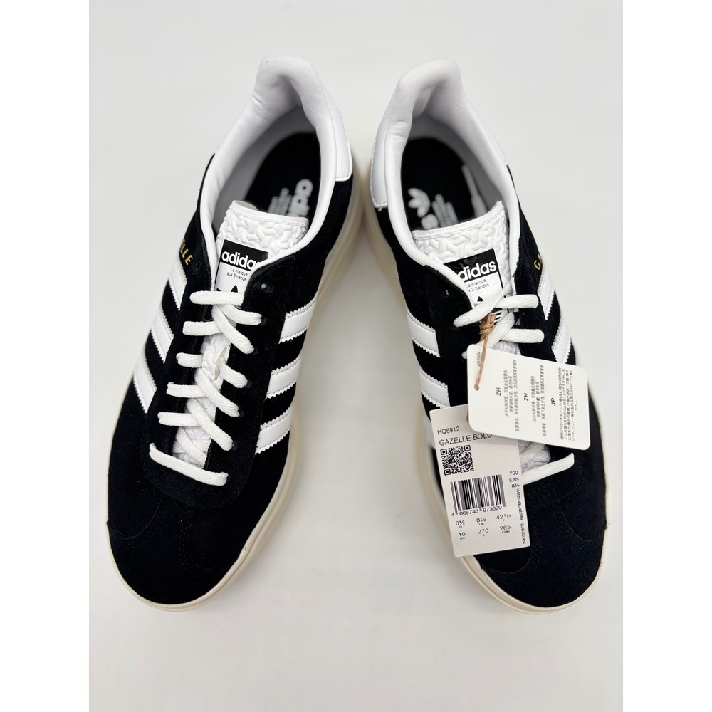 Adidas Gazelle Bold W Black White Platform Sneakers Retro Y2K Style Womens 10 - Picture 5 of 7